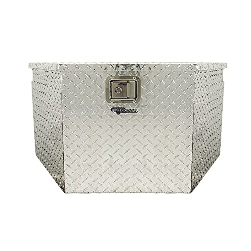 Pit Posse PP3281 Aluminum Trailer Tongue Storage Tool Box with Lock for Truck UTV Pick Up - 34 Inches-Waterproof - Durable - Versatile - Diamond Rugged Design - Easy to Carry - Mounts Easily (Silver)