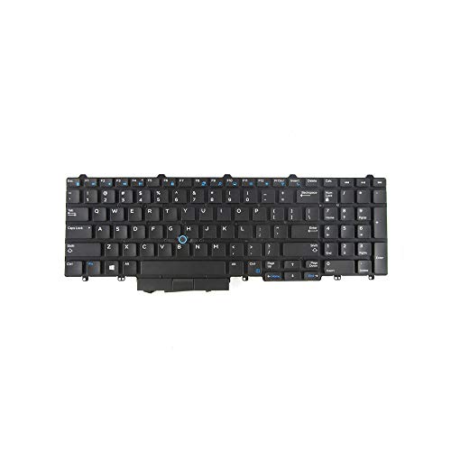 Clavier Dell Precision 7510 et Latitude E5550 rétroéclairé sans cadre noir de rechange