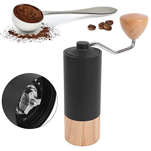 FECAMOS Kaffeemühle, Edelstahl, Glatte Rotation, dreht Sich reibungslos, Handmahlmaschine, Café für Zuhause für die… – Bild 7
