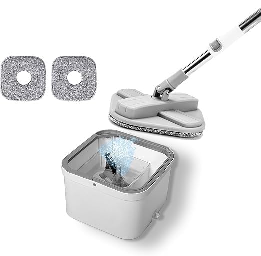 BLURISM Spin Mop and Bucket, Separates Dirty and Clean Water, Upgraded Square Microfiber Mop for Floor Cleaning, Flat Mop with 2 Washable & Reusable Microfiber Pads for All Types Floors (B0D7SJLF4R) Amazon Price History, Amazon Price Tracker