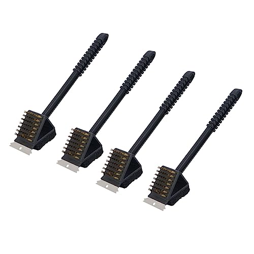 Toddmomy 4pièces Nettoyant pour Barbecue Brosse De Nettoyage avec Grattoir Inoxydable Outil Entretien pour Barbecue Extérieur