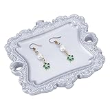 Design unique et classique:Design avec un design vintage et élégant avec une couleur argent massif, ce plat à bibelots antique peut améliorer l'apparence de votre coiffeuse en utilisant un plateau à bijoux, qui ajoute une touche rafraîchissante à votre espace intérieur