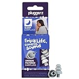 Pluggerz Enjoy Sleep Tapones para los oídos, tapones de silicona reutilizables con filtro, clasificación de reducción de ruido de 21-29 dB, protección auditiva de ajuste universal para dormir, viajes
