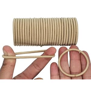 12 PCS Elastic Hair Bands, 3mm Elastic Hair Ties Ponytail Holders, Bulk Hair Ties No Metal Gentle Elastics for Women Men Girls Kids (Blonde Beige)