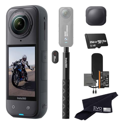 Image of Insta360 X5 BMW Motorrad Limited Edition Basic Bundle-8K Waterproof 360 Action Camera with 1 /1.28 inch 48MP Sensors, 8K 360 HDR Video, 72MP| Bundle Includes Action Invisible Selfie Stick, Lens Cap(256GB)