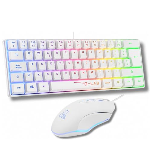 The G-Lab Combo Hydrogen - Pack Teclado y Ratón Gaming Blanco QWERTY ES