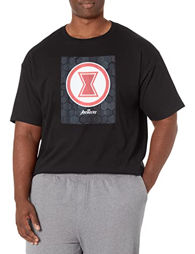 T-Shirt Marvel pour homme fort qui cherche un haut 4XL Tall noir bien coupé et long