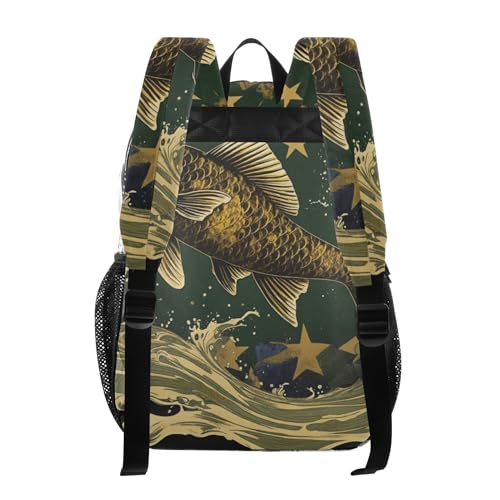 Big Fish Stars Camo Clear Backpack PVC Transparent Backpack Lightweight Book Bag Capacity Clear Bag for Kids Boys Girls3