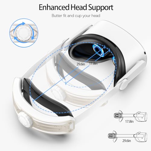 Alça de cabeça para fone de ouvido Meta Quest 2 VR Elite alça ajustável almofada macia alça de cabeç