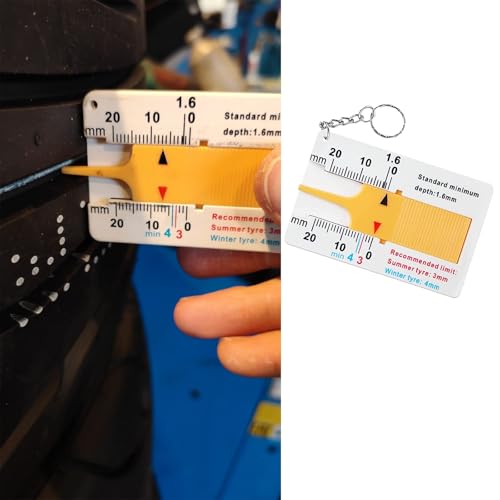 Tire Tread Depth Gauge, Portable 0-20 mm Tyre Tread Depth Gauge Tire Ruler Portable Checker Adjustable Tyre for Car Truck Motorcycle