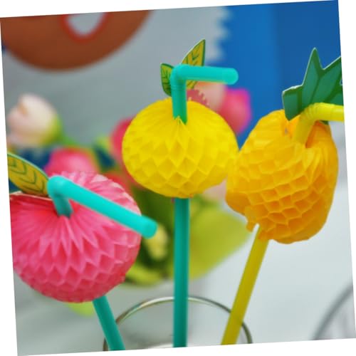 Pitillos desechables coloridos 3D 24 pcs plástico fiesta miniatura 2