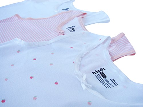 Trimfit Girls' Scoopneck Undershirt 100 Percent Combed Cotton 3-Pack Kid's Tank2