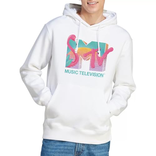 Sweatshirt à Capuche Mixte MTV Flamingo Logo en Coton Confortable