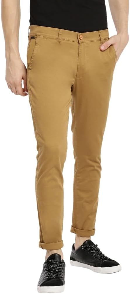 The Indian Garage CoMen's Slim Fit Mid Rise Pants