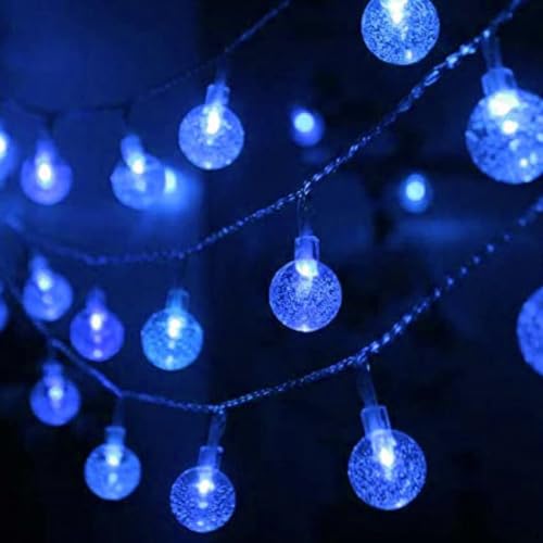 Image of fizzytech 15 LED Decorative Crystal Ball String Lights, 3 Meter Fairy Lights for Bedroom, Diwali, Christmas, Party & Home Decoration (Blue)