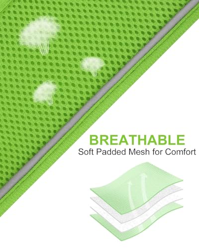 Joytale Hundegeschirr, Reflektierend Weich Gepolstert Hunde Geschirr, Air-Mesh Atmungsaktiv Brustgeschirr für Katze Welpen, Kleine Hunde, XXS, Grün