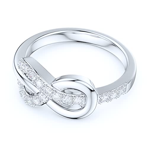 Real Sterling Silver Thick Tie The Infinity Love Knot Simulated Diamond or Genuine Moissanite Intertwined Ring Promise Ring3