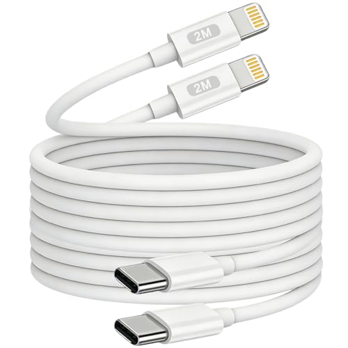 USB C to Lightening Cable 2Pack 2M MFi Certified Fast Charging USBC i Phone Charger Lead for Apple iPhone 14 13 12 11 Pro Max X XR XS 8 Plus for iPad- Type C to Lightening wire