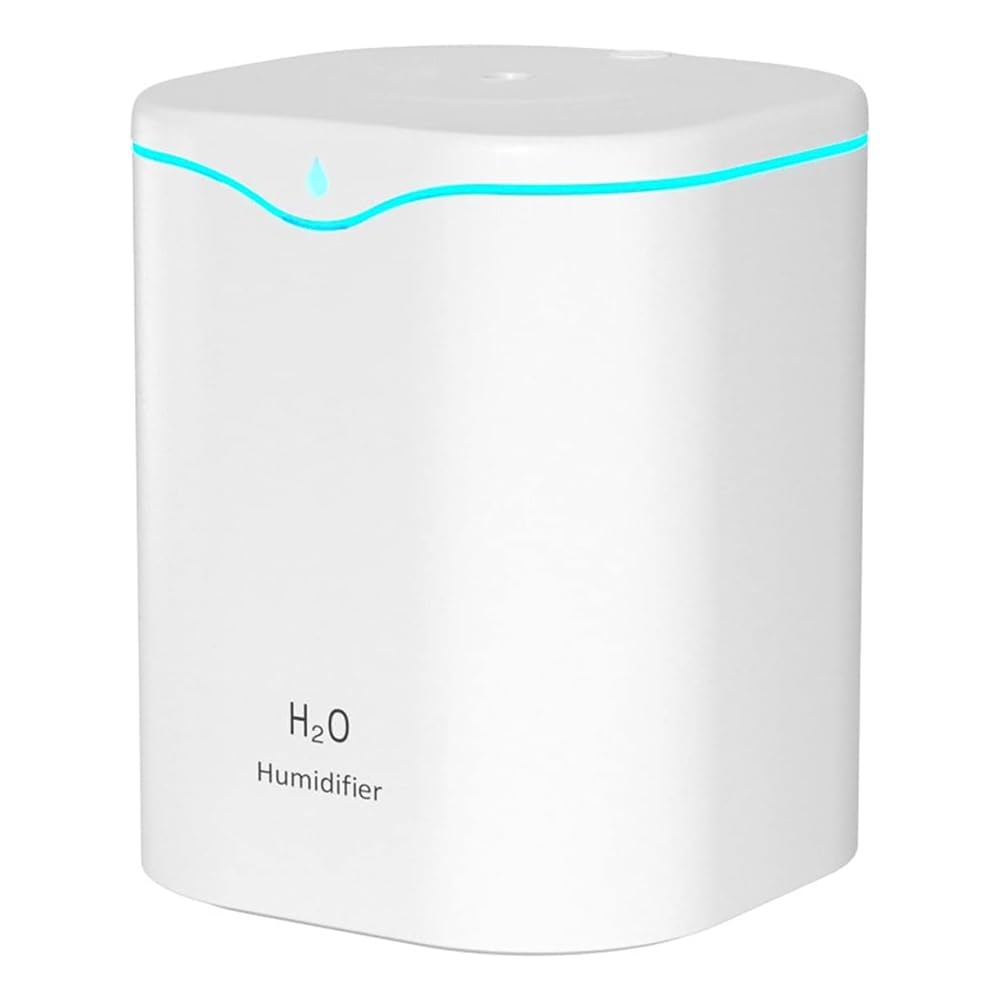 Reamhome White Humidifiers For Bedroom, 2.2L Cool Mist Humidifiers For Bedroom, Usb Portable Desk Humidifier, Quiet Ultrasonic,