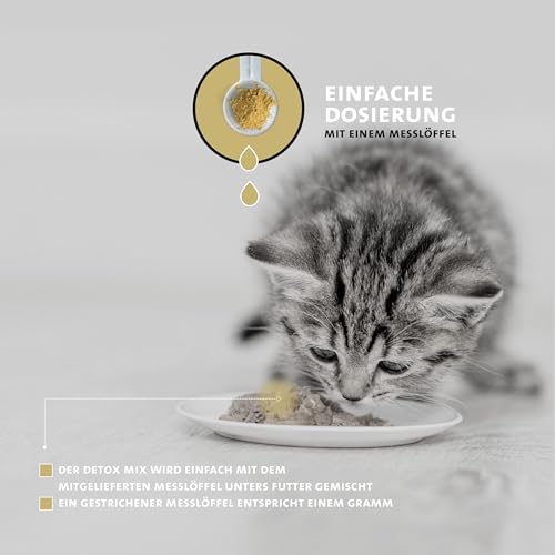 PetCat Health 3604 Poudre de détoxification pour chats | Formule nettoyante soutient le foie et les reins, favorise la digestion et le système immunitaire | Avec chardon-Marie, MSM | – Image 6