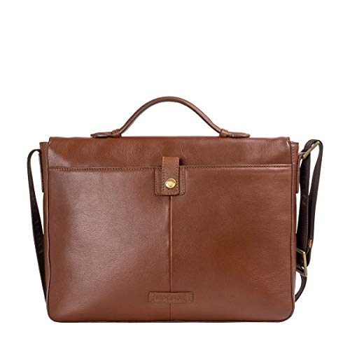 Hidesign Tan M Blue 11 inch Hardsided Briefcase (HIDESIGN BRIEF CASE