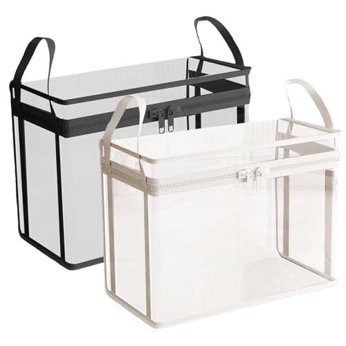 Huvqianu de almacenamiento de felpa, contenedor de juguetes, organizador de muñecas de peluche con estructura de tela plegable, solución de desorden de dormitorio con diseño espacioso, contenedor d