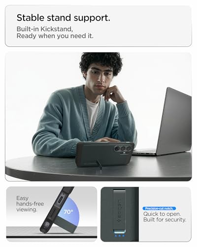 Image of Spigen for Galaxy S26 Ultra Case, Tough Armor MagFit [Kickstand] [Compatible with MagSafe] [Military-Grade Protection] - Abyss Green