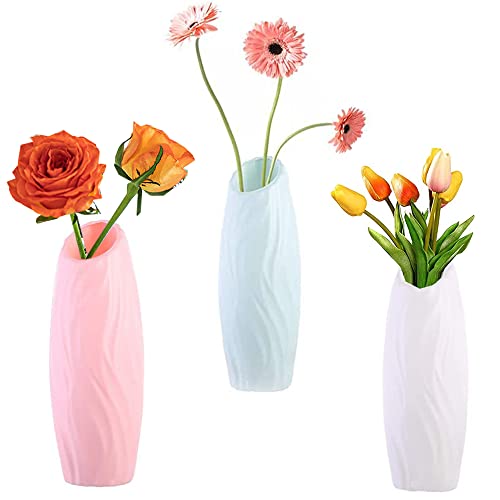 Jarrón De Plástico, 3 Piezas Floreros Decorativos, Contenedor De Flores Nórdica, Jarrón Nórdico Florero, para Sala De Estar, Dormitorio, Mesa De Comedor, Sala De Reuniones, Escena De La Boda Cover