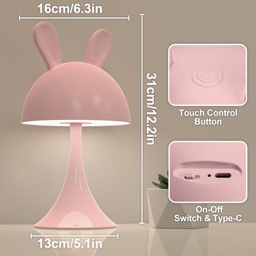 Lampe de table couleur RGB lapin, le cadeau de naissance idéal pour fille