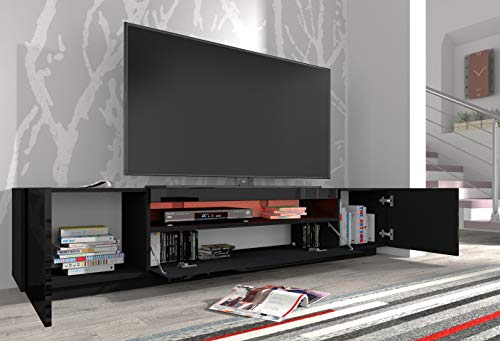 Lowboard Bim Furniture 200 cm TV Schrank mit LED-Beleuchtung