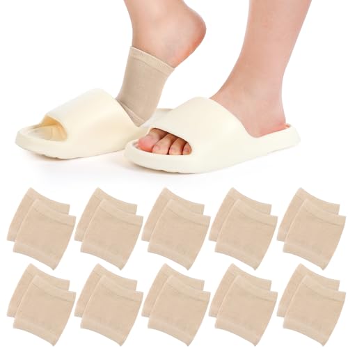 Image of Twistover 10 Pairs Women's Slide Sandle Sock Open Toe Slide Liner Slipper Shoe Foot Protector No Show Toeless Half Socks
