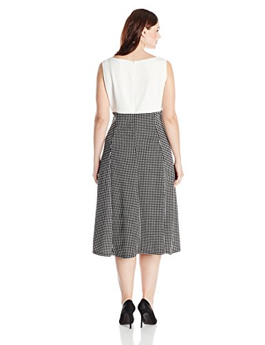 Danny & Nicole Women's Plus Size 3/4 Sleeve Solid Jacket Printed Dress Set4