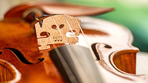 image for Viotti Violin Bridge 4/4: Finer Grade Solid Maple Violin Bridge, Pre-C