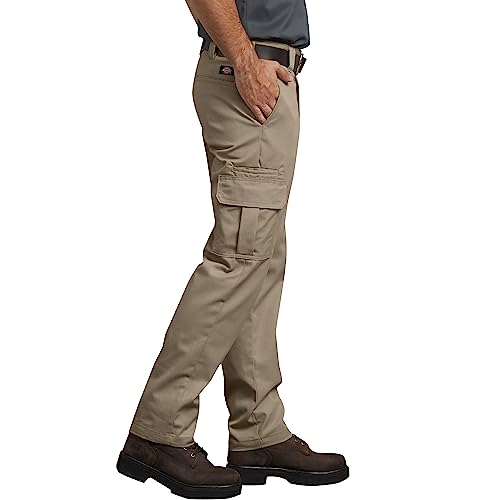 Dickies Mens Slim-Straight Stretch-Twill Cargo Pant????????????????????????? ???"? ???? ?????? ??????Calça Cargo Work Utility Pants, Desert Sand, 32W X 30L Us #TOP1