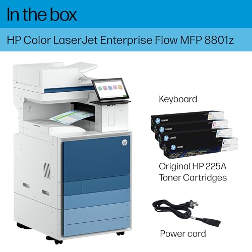 hp color laserjet enterprise flow 8801z multifunction printer scanner copier duplex best for office 9s183a