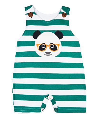 Macacão Romper Bebê Menino Sem Mangas Verão Suedine Listrado Bord...