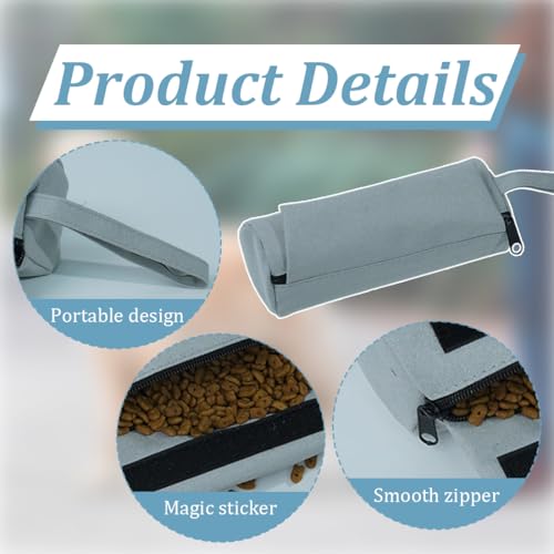 Futterdummy für Hunde - Apportierbeutel für alle Hunderassen - Futterbeutel - Perfekt für Dummy Hundetraining (grau)