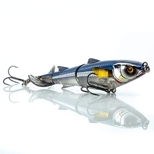 Chasebaits 3.74" Drunken Mullet Fishing Lure, Blue Bait