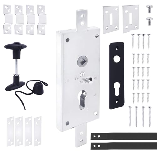 BAUSTER® Garagentor Schloss Set – vertikales Einsteckschloss mit...