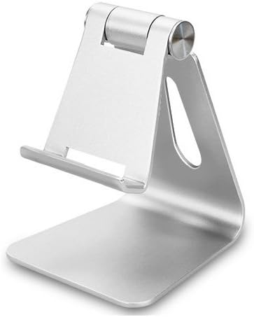 Cell Phone Stand,Tablet Stand, Holder, Dock for iPhone, iPad, Samsung, tablet and all Smartphone Devices (Silver)