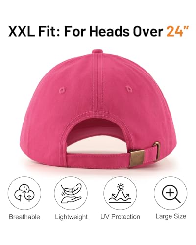 Image of Zylioo Oversize Baseball Cap XXL Big Head Hats for Men Large Dad Hats High Crown Structured Cap Adjustable 22 inch-25.5 inch