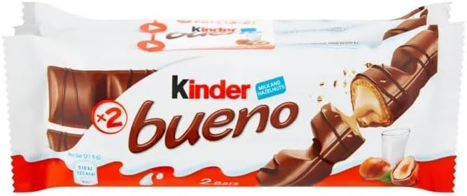 3 x Kinder Bueno Milk and Hazelnuts 3 x 43g 129g Delicious Special For Easter Tasty And Twisty Treat Gift Hamper, Christmas,Birthday,Easter Gift Sold By Kidzbuzz