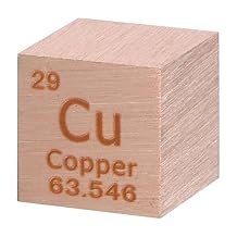 uxcell Copper Cube, 0.5 Inch High Density Metal Element Cube Metal Density Cube for Chemical Elements Collection Science Education Experiment Application, Yellow