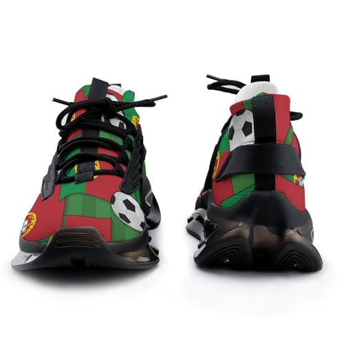 Portugal Football Soccer Pattern Sport Shoes for Men Women Non Slip Lightweight Breathable Walking Running Shoes2