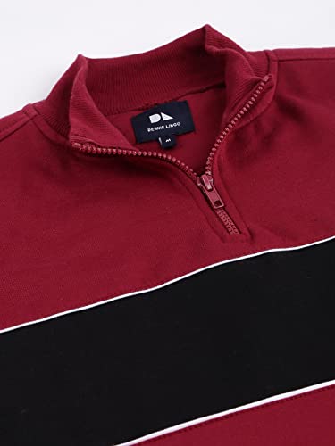 Image of Dennis Lingo Men's Poly Cotton Sweatshirt - High Neck, Full Sleeves and Regular Fit, Casual Winter Wear for Men
