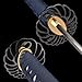ATANAK Handmade Full Tang Katana Sword Real Hand Forged 1095 High Carbon Steel Authentic Japanese Samurai Sword for Martial Arts, Collection & Display - Blue Swan