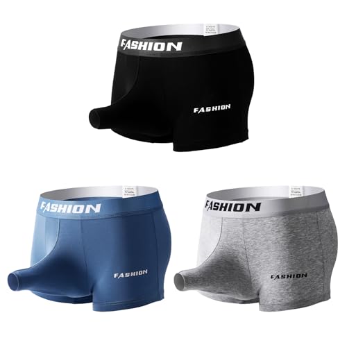 Huakunda 3er Pack Herren Boxershorts weich Boxer Slips offenes...