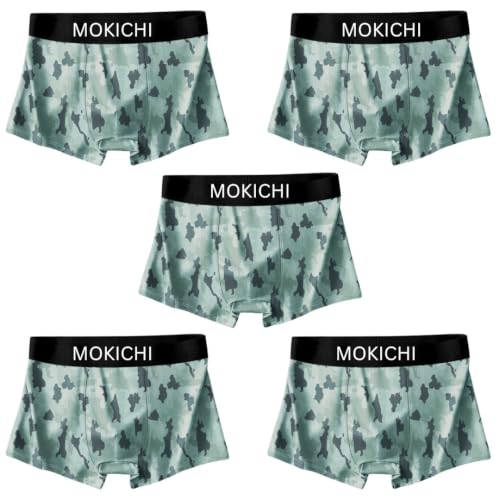 Image of Men's Boxer Briefs Pack of 5 | Soft Breathable Stretch Trunks | Moisture-Wicking Comfortable Innerwear | Printed Premium Underwear with Elastic Waistband