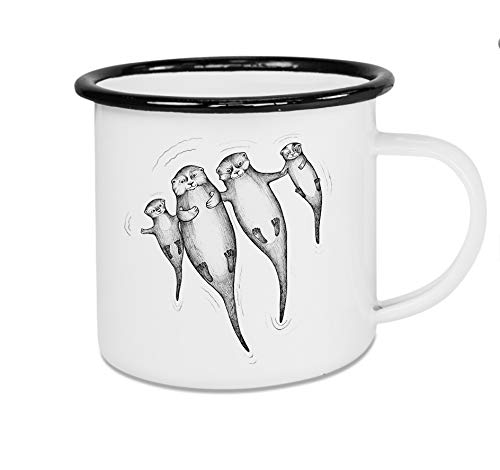 Ligarti Tiermanufaktur - Emaillebecher Tasse Die Otters Cover