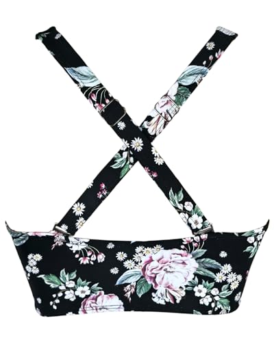 Image of Women's V Neck Padded Push Up Bathing Suit Tops Only